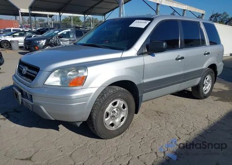 2005 Honda Pilot Lx из США, поврежденный, VIN 2HKYF181X5H537151
